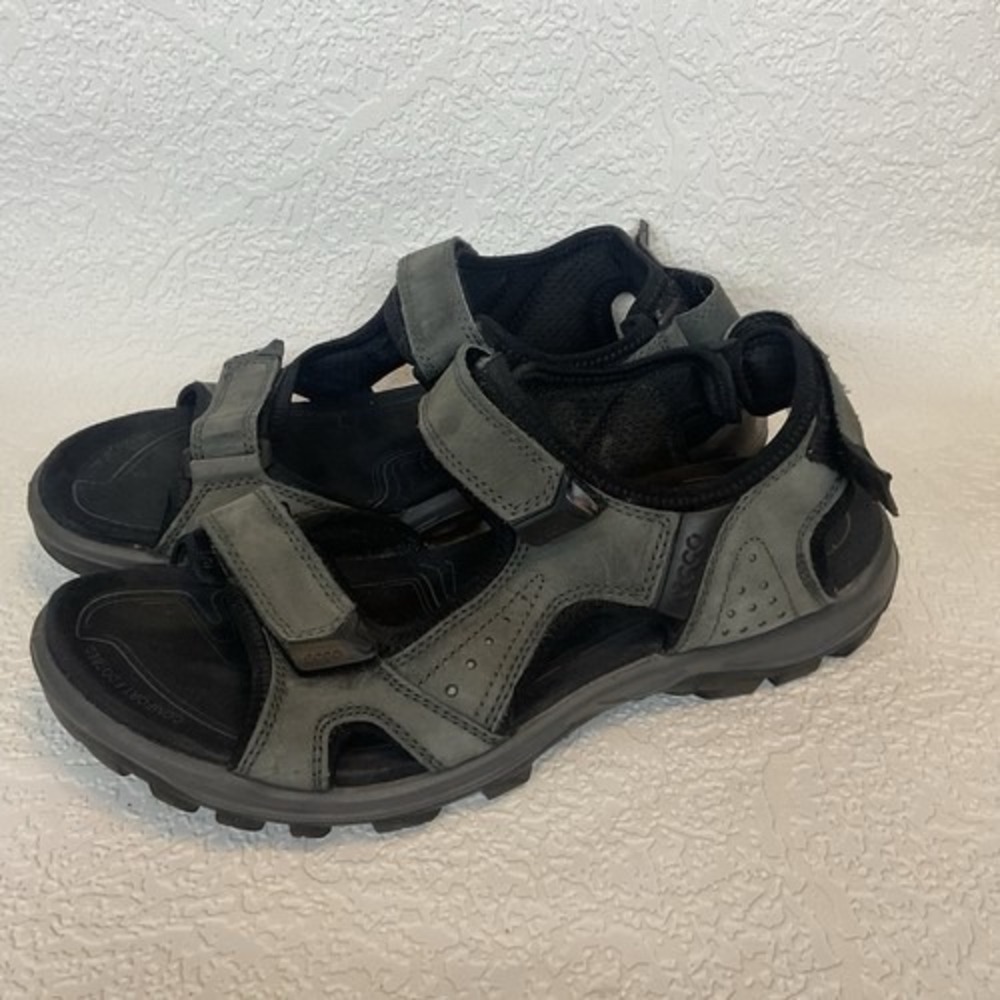 Ecco Yucatan Offroad Grey Adjustable Strap Hiking Sandals Men 45/US11-11.5